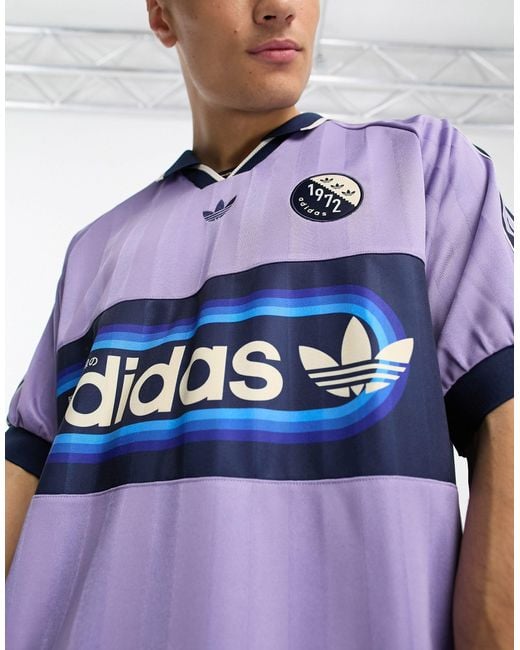 adidas Originals Bloke Pop Retro Football Jersey in Purple for Men | Lyst