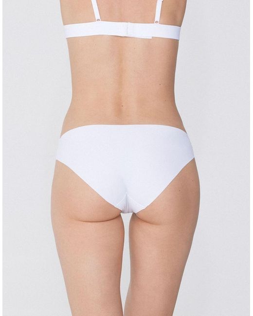 Tezenis White Laser-Cut Microfibre Knickers