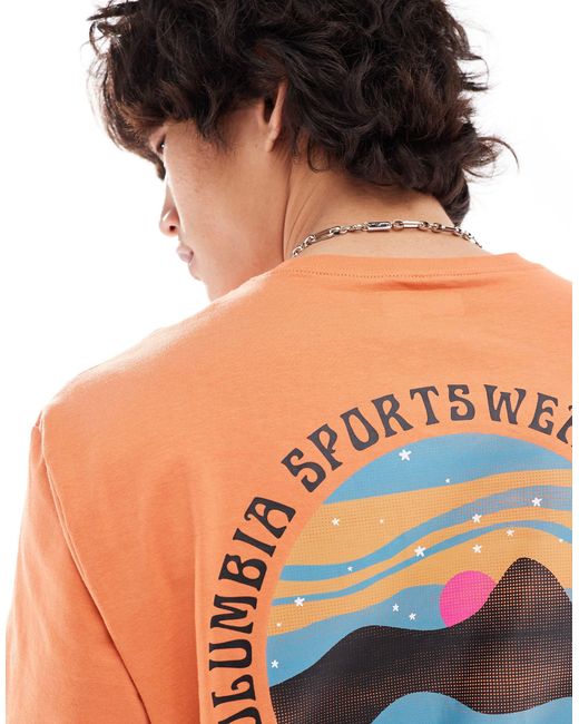 Rollingwood - t-shirt con stampa sul retro di Columbia in Orange da Uomo