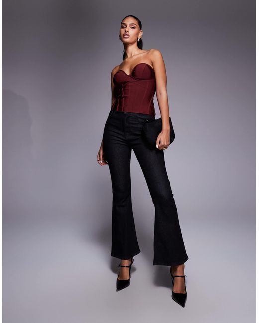 ASOS Purple – trägerloses korsett-oberteil im bandagen-stil