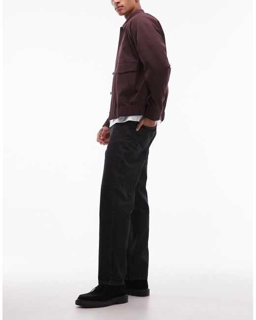 ASOS – beschichtete jeans in Black für Herren