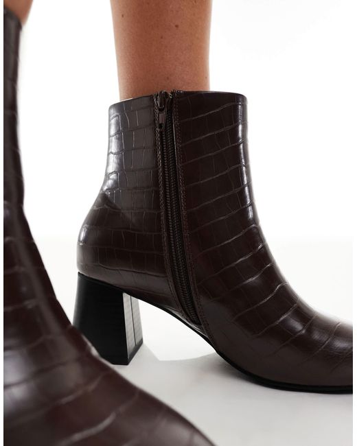 London Rebel Black Nova Mid Ankle Boots