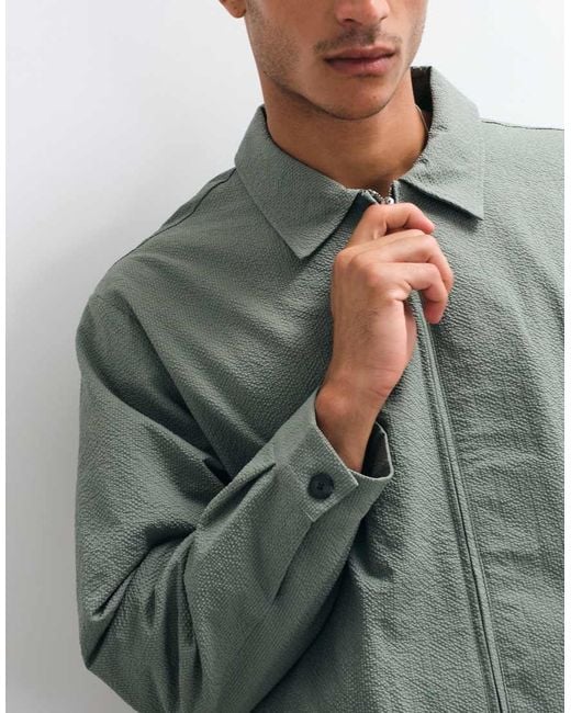 ASOS Gray Smart Blouson Jacket for men