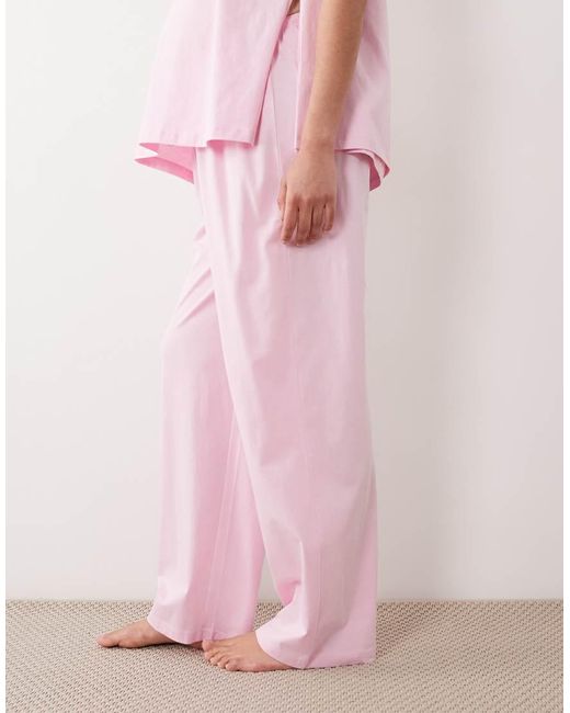 ASOS Pink Asos Design Maternity Mix & Match Cotton Pyjama Trouser