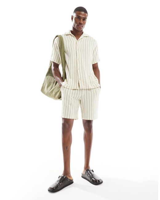Jack & Jones Natural Co-Ord Texture Short for men