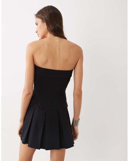 Cotton On Natural Strapless Suiting Mini Dress