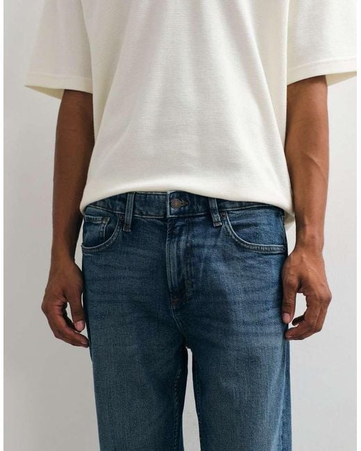 Mango Blue Tapered Jeans for men