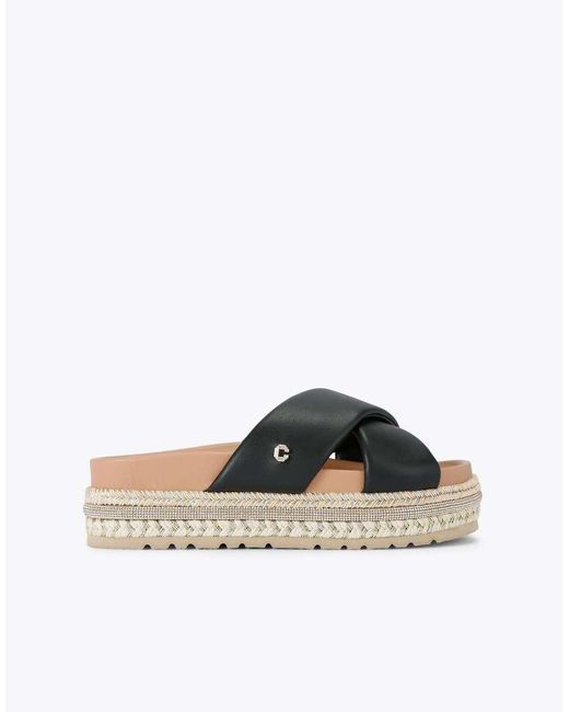 Carvela Kurt Geiger Black Fascino Flatform Flat Shoes