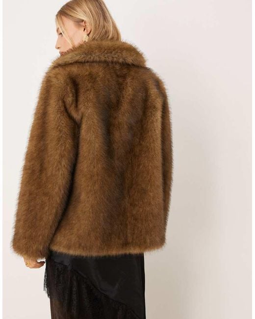 Mango Natural Faux Fur Jacket