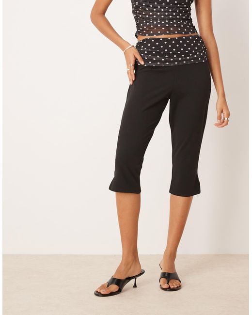 ASOS Natural Co-ord Capri Trousers With Mesh Detail