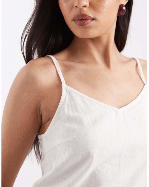 JJXX Natural Linen Blend Cami Top