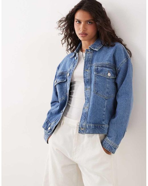 Pieces Blue Denim Jacket