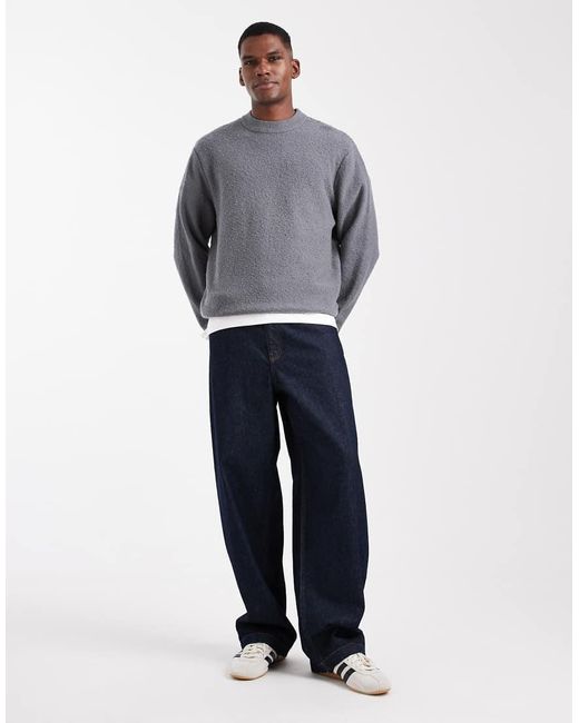 Jack & Jones Gray Boucle Jumper for men