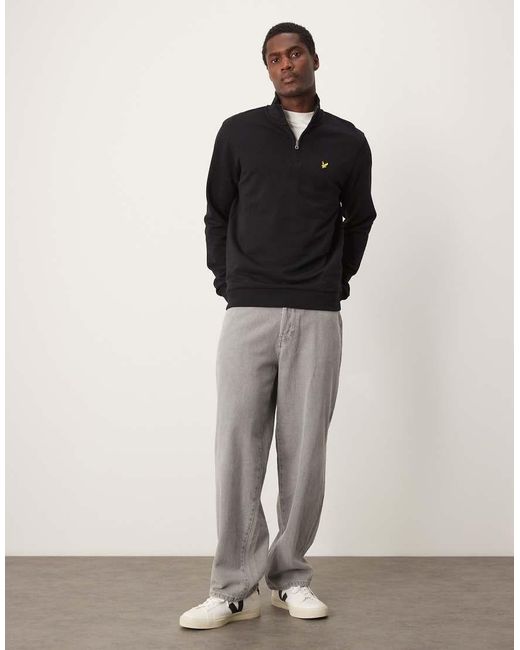 Lyle & Scott Blue Quarter Zip Sweatshirt for men