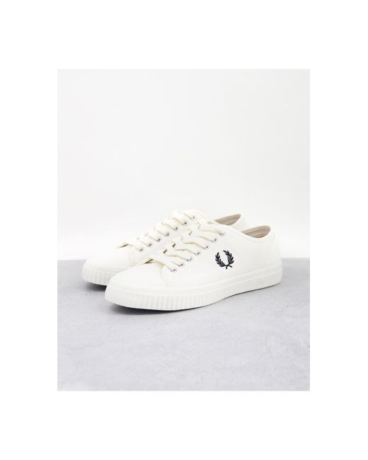 Fred Perry Hughes Low Canvas Sneakers In White For Men Lyst 