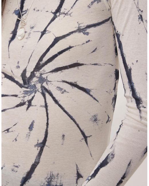 Weekday Gray Long Sleeve Boat Neck Top