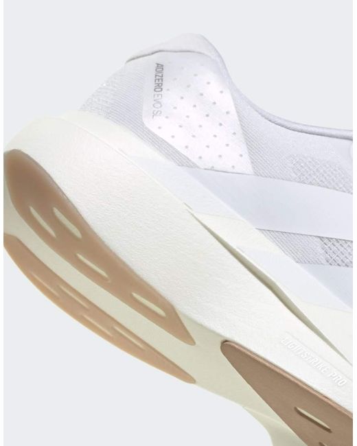 Adidas Originals White Adizero Evo Sl Trainers for men