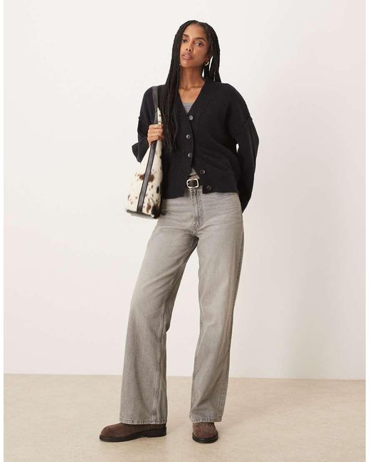 Free People Black Cool Of The Night Cardi