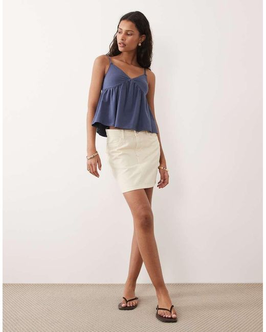 Minifalda Vaquera -Gris Threadbare de color Blue