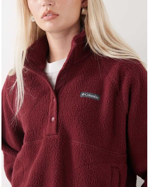 Polar Con Media Tapeta De Botones De Presión Y Acabado Rugoso Jasper Ridge De -Rojo Columbia de color Red