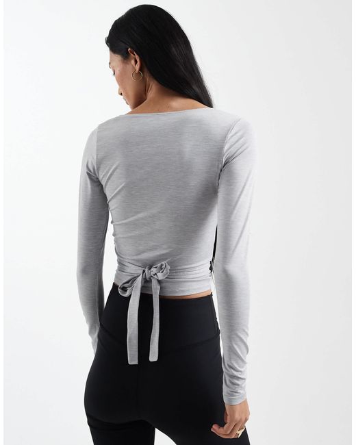 Cotton On White Active Wrap Top