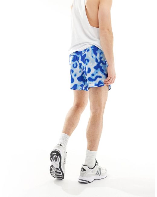 Pantalones cortos es con estampado Adidas Originals de hombre de color Blue