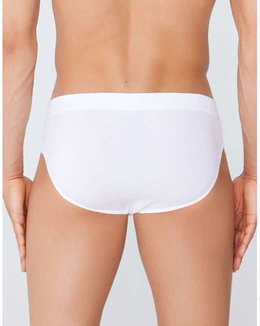 Tezenis White Stretch Cotton Briefs for men