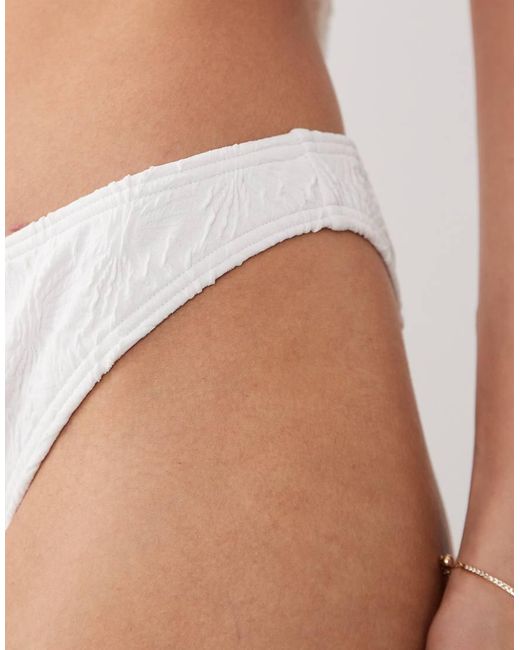 New Look Brown Textured Bikini Bottoms