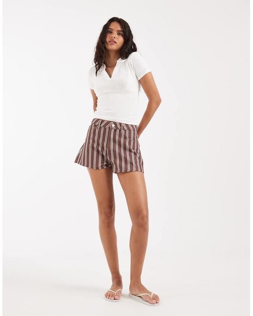 ASOS Brown Denim A Line Short