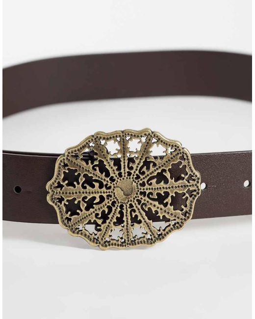 ASOS Gray Waist And Hip Vintage Buckle Belt