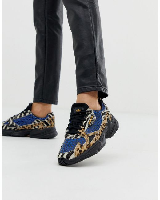 adidas originals yung 1 trainers in leopard