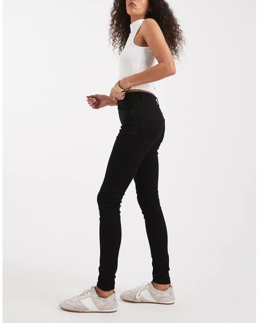 Vaqueros Negros De Corte Pitillo Y Talle Alto Sophia De Vero Moda de color Black