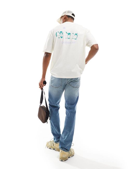 Camiseta extragrande con estampado ASOS de hombre de color Blue
