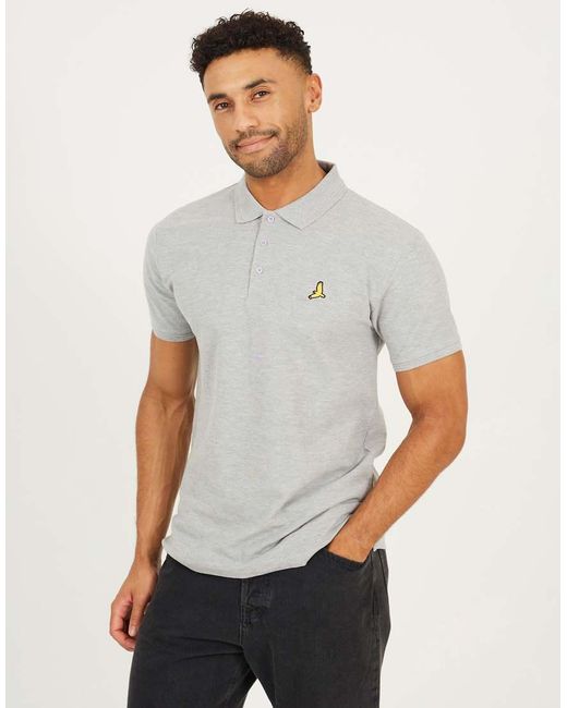 Brave Soul White Cotton Short Sleeve Polo Shirt for men