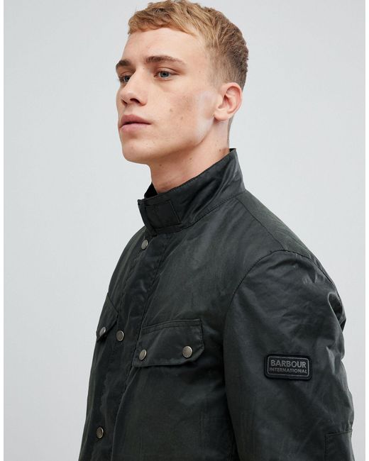 barbour international slim fit duke wax jacket