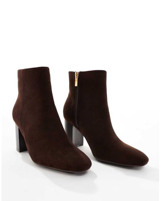 New Look White Suedette Block Heel Boot
