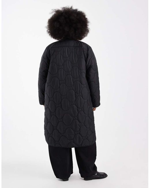 ONLY Black Quilted Long Coat