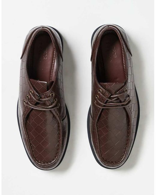 ASOS Black Apron Lace Up Shoes for men