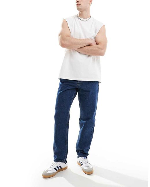 Only & Sons Blue Tye Loose Tapered Fit Jeans for men