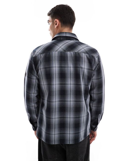 Barbour Blue Arne Checked Overshirt for men