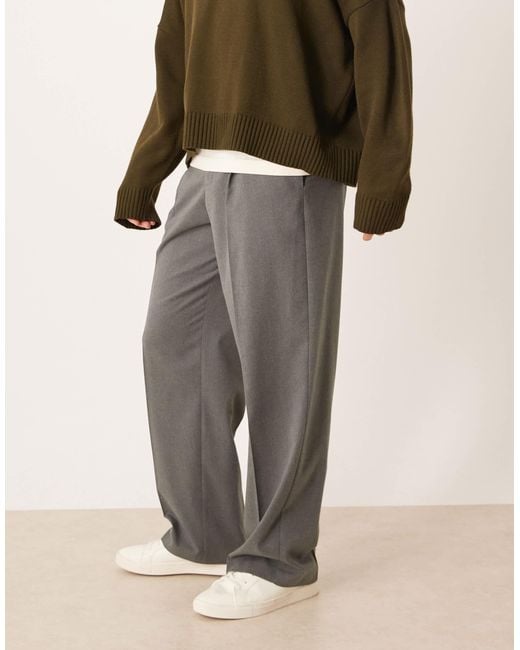 ASOS – elegante hose aus flanell in Gray für Herren