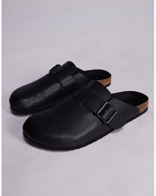 ASOS Black Mule Clog Sandals for men