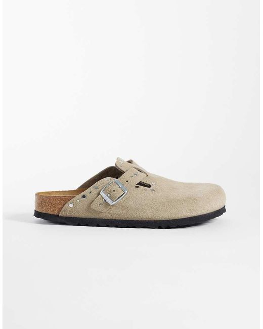 Birkenstock Natural Boston Rivet Clogs