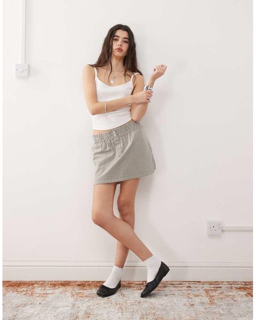 Collusion White Ribbed Cami Top