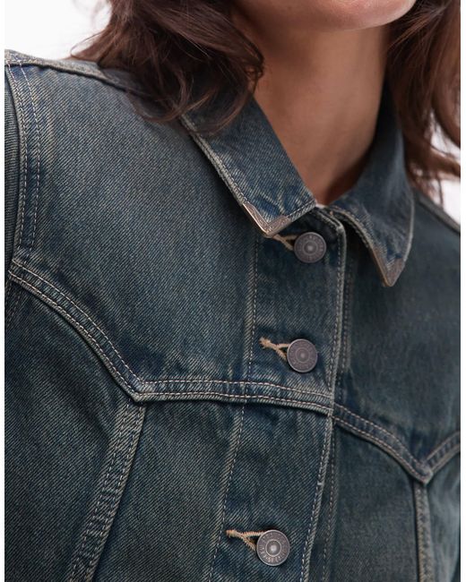 Levi's Blue – original – truckerjacke aus em denim mit western-elementen