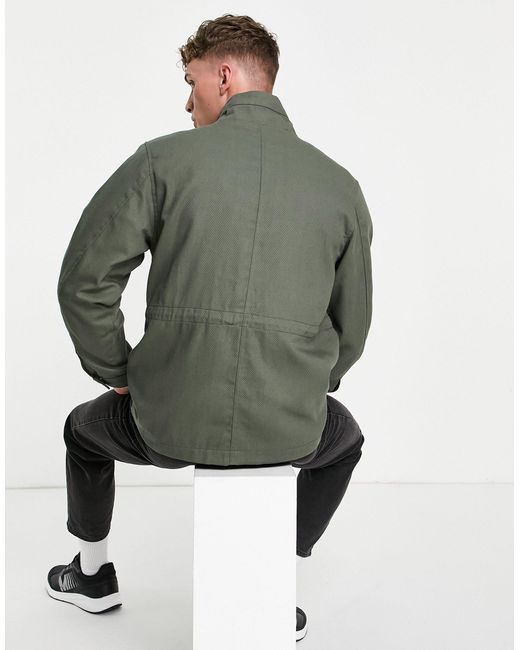 Pull&Bear Utility Jacket in Green for Men | Lyst Australia