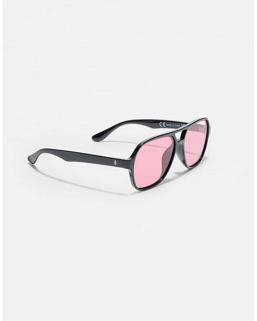 Stradivarius Pink Double Bridge Resin Sunglasses