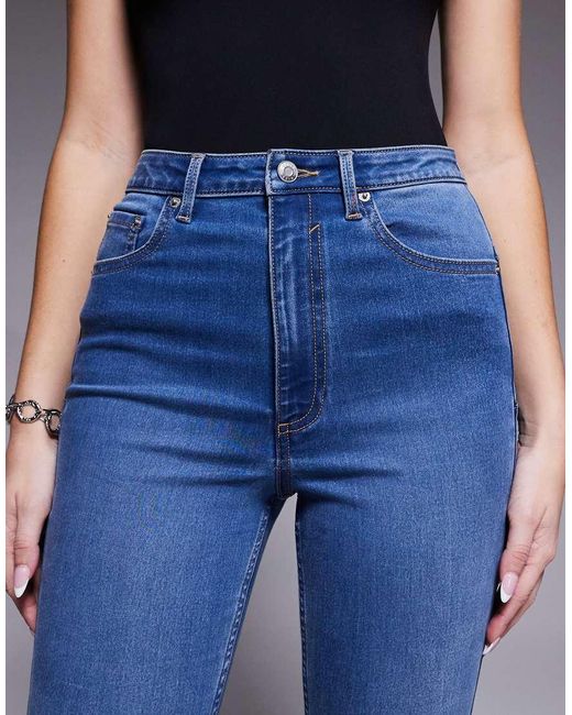 ASOS Blue Hourglass Power Stretch Sculpt Flare Jeans