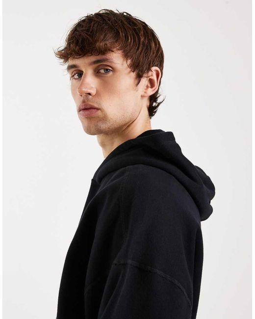 Hollister Black Baggy Cinch Hoodie for men