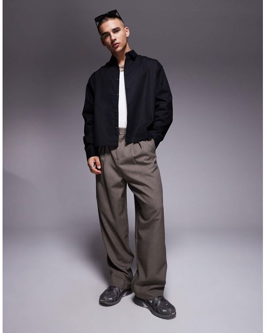 ASOS – kastiges oversize-hemd in Blue für Herren